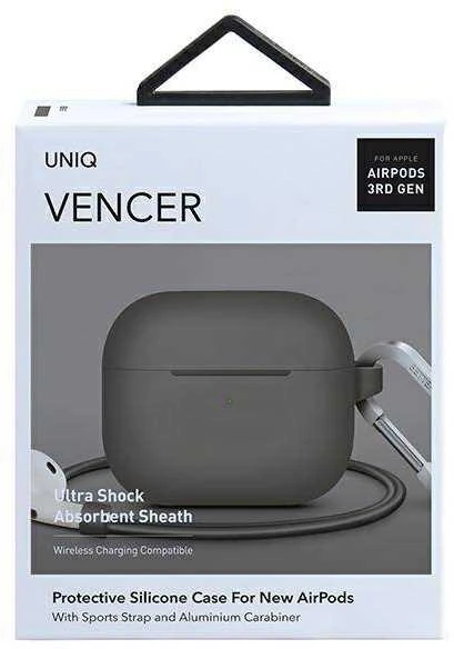 UNIQ dėklas Vencer AirPods 3 gen.silikoninis rudos spalvos