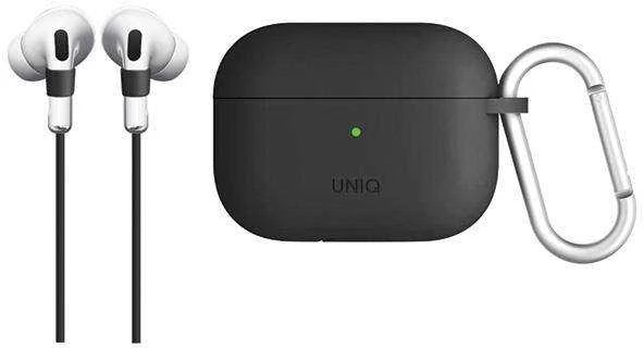 UNIQ Vencer dėklas AirPods Pro silikoninis charcoal dark pilkos spalvos