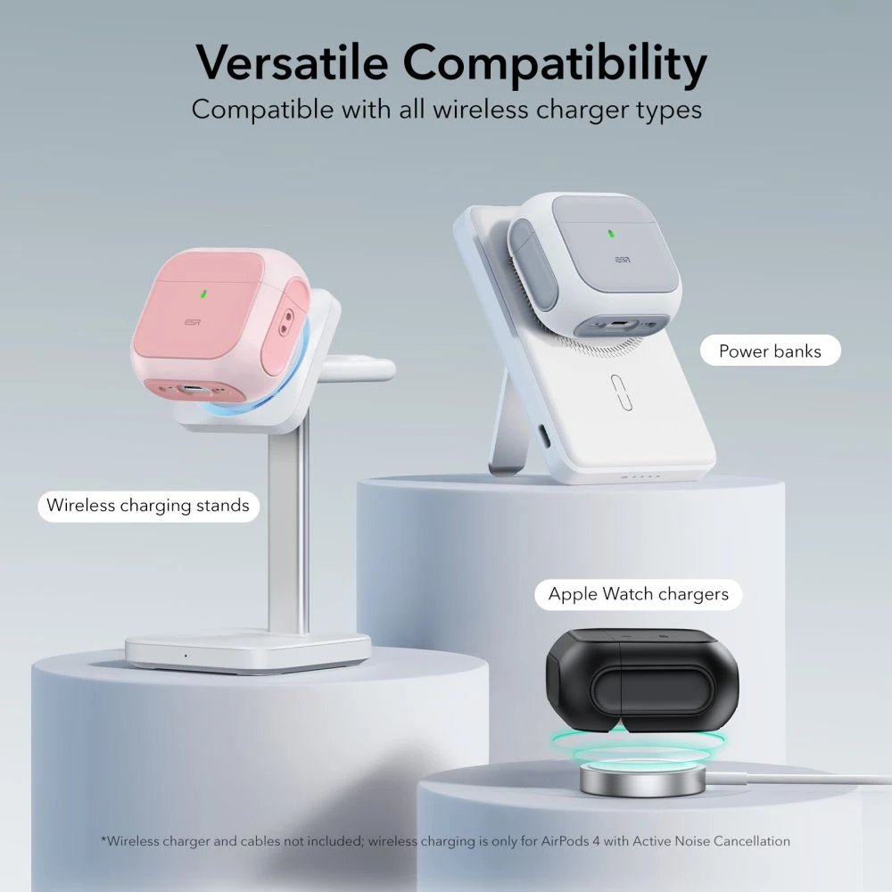 ESR ORBIT HALOLOCK MAGSAFE DĖKLAS AIRPODS 4 / 5 ROŽINIS