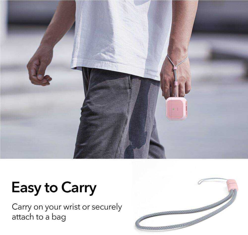 Apple AirPods 4 ESR Orbit Halolock MagSafe dėklas jūsų ausinėms rožinės spalvos