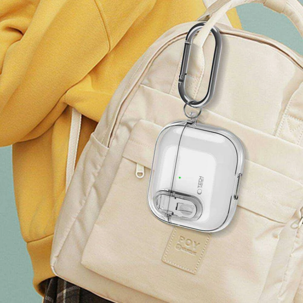 Apple AirPods 4 Tech-Protect Slim Hook Clear dėklas jūsų ausinėms skaidrus
