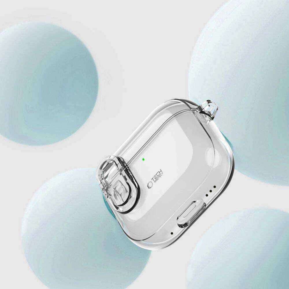 Apple AirPods 4 Tech-Protect Slim Hook Clear dėklas jūsų ausinėms skaidrus
