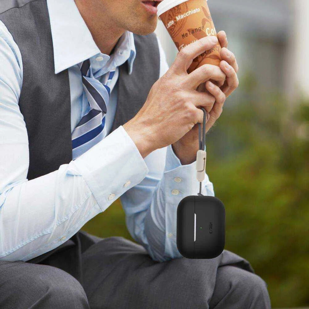 Apple AirPods Pro 1 / 2 Tech-Protect silikoninis Crayon dėklas ausinėms pilkos spalvos