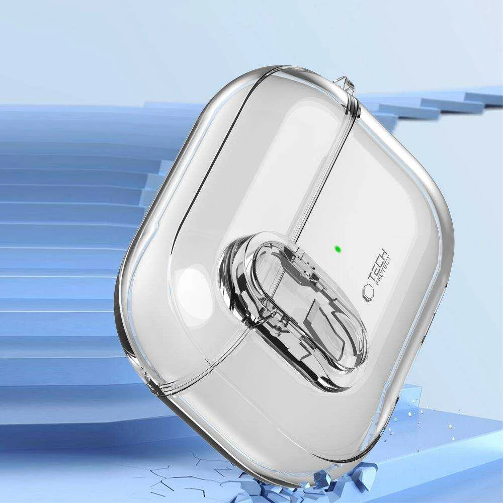 Apple AirPods Pro 1 / 2 Tech-Protect Slim Hook Clear dėklas jūsų ausinėms skaidrus