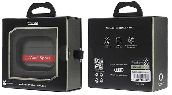 Audi IML Sport AirPods Pro 2 dėklas pilkos spalvos AUS-IMLAPP2-RSQ/D4-GY