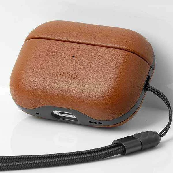UNIQ Terra dėklas AirPods Pro 2 gen. Genuine Leather toffee ruda