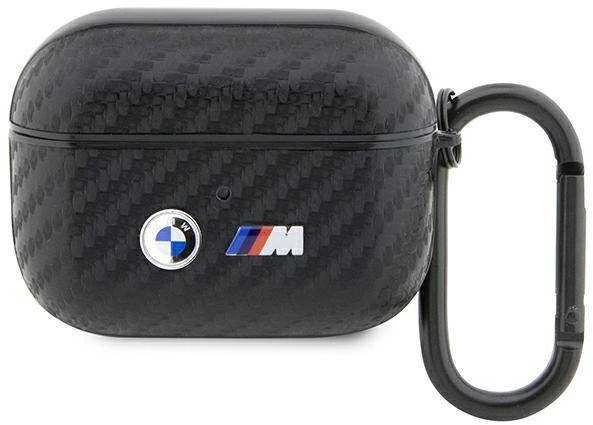 BMW BMAPWMPUCA2 AirPods Pro dėklas juodos spalvos Carbon Double Metal Logo