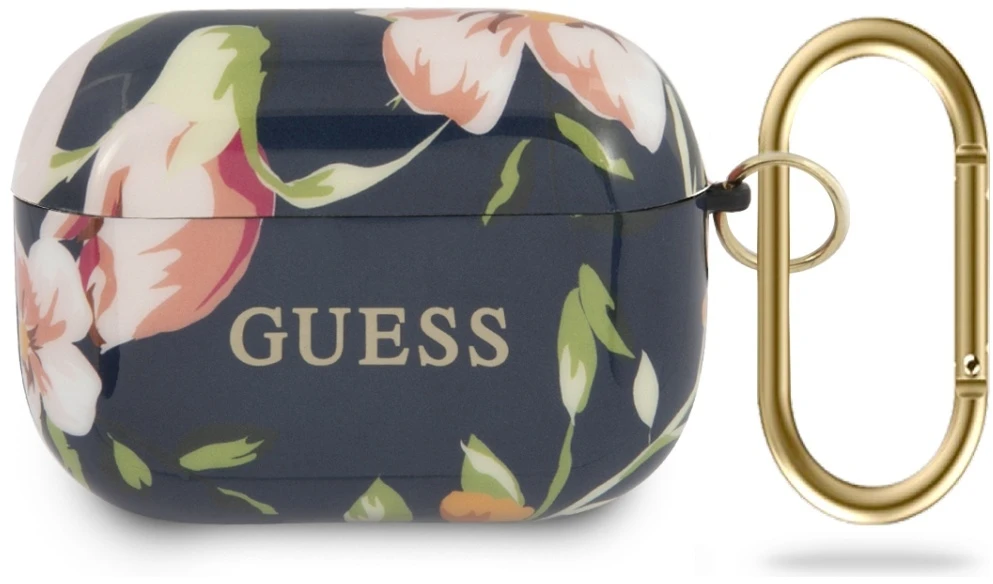 Guess GUACAPTPUBKFL03 AirPods Pro dėklas mėlynos spalvos N.3 Flower Collection