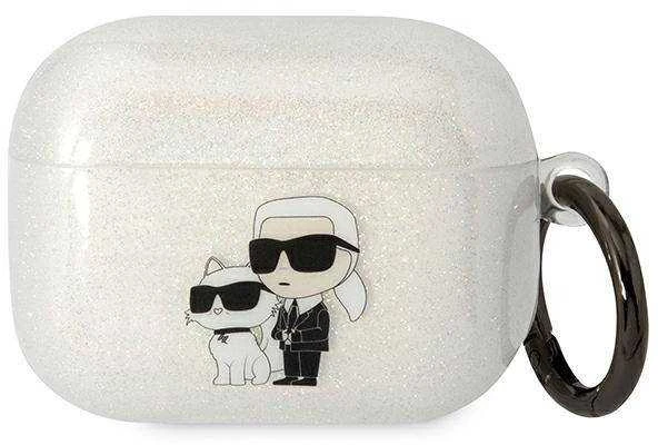 Karl Lagerfeld dėklas, skirtas Airpods Pro KLAPHNKCTGT permatomas ne Gliter Karl-Choupette