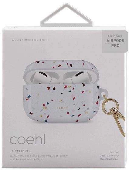 UNIQ Coehl Terrazzo Dėklas AirPods Pro natural baltos spalvos