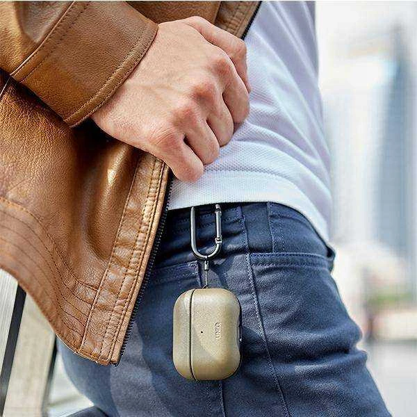 UNIQ Terra dėklas AirPods Pro Genuine Leather olive