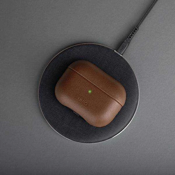 UNIQ Terra dėklas AirPods Pro Genuine Leather olive