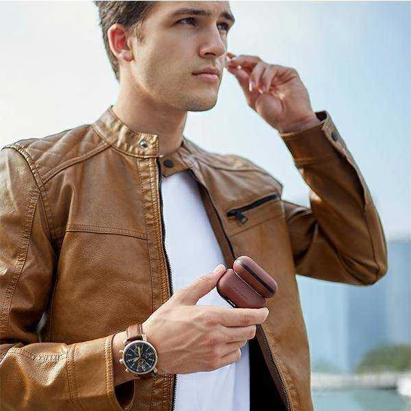 UNIQ Terra dėklas AirPods Pro Genuine Leather olive