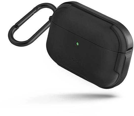 UNIQ Valencia dėklas AirPods Pro midnight juodas Antimicrobial