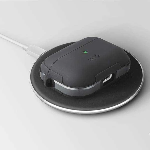 UNIQ Valencia dėklas AirPods Pro midnight juodas Antimicrobial