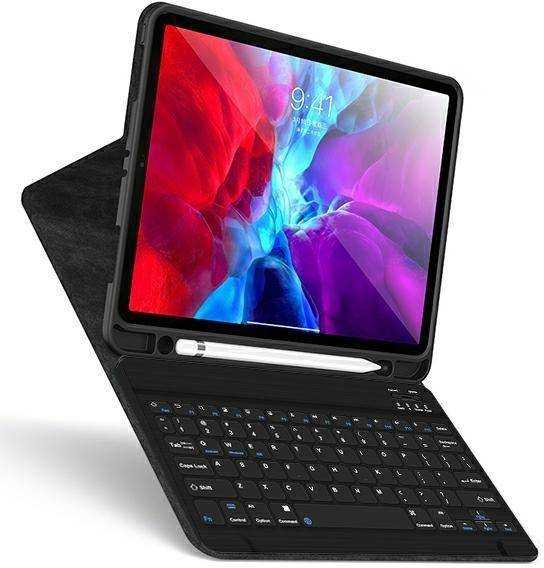 Apple iPad 10.2 (7gen / 8gen / 9gen) USAMS Winro klaviatūra (IP1027YR01) dėklas planšetiniam kompiuteriui juodos spalvos