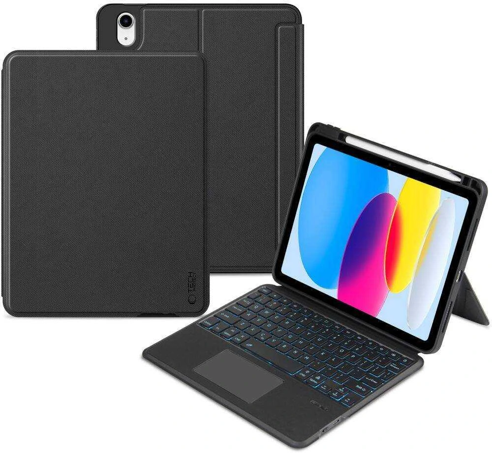 Apple iPad 10.9 (10gen) / 2022 / 11” 11 / 2025 Tech-Protect SCMag Pen + klaviatūra dėklas planšetiniam kompiuteriui juodos spalvos