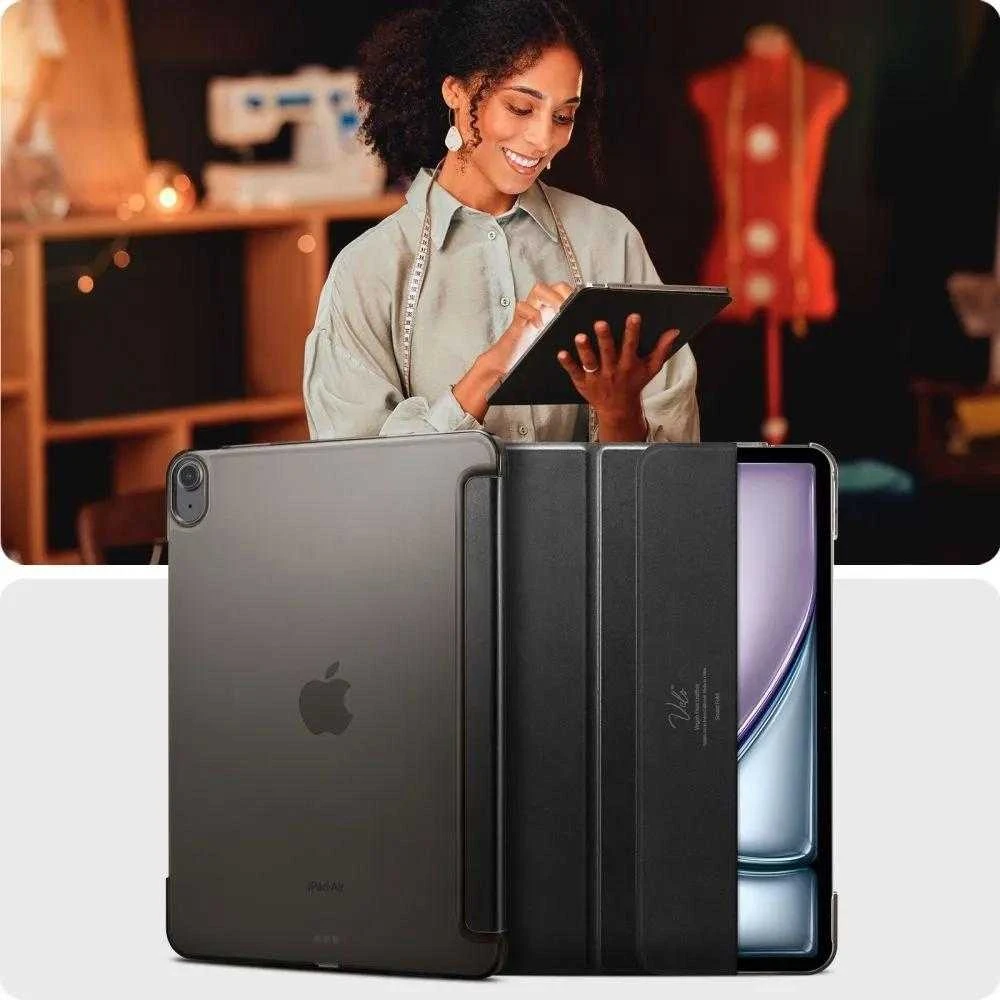Spigen Smart Fold, juodos spalvos – Apple iPad Air 13″ 2024/2025/2026