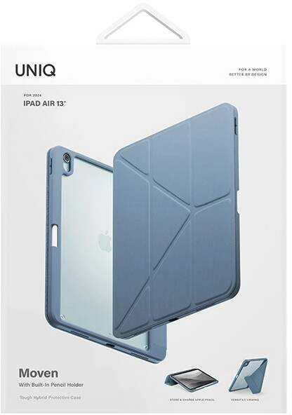 UNIQ Dėklas Moven Apple iPad Air 13″ (2024/2025) mėlynas/stone mėlynas