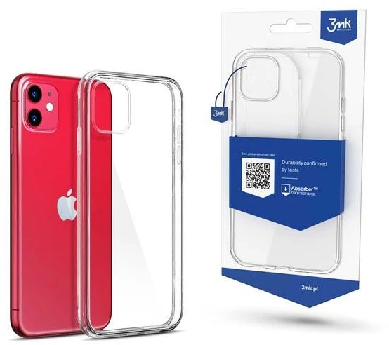 Dėklas 3MK skaidraus dėklo galinis dangtelis, Apple, iPhone XI, TPU, skaidrus