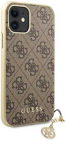 Apple iPhone 11 Guess Dėklas 4G Charms Collection (GUHCN61GF4GBR) rudos spalvos