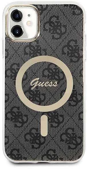 Guess Rinkinys GUBPN61H4EACSK Dėklas + Įkroviklis Apple iPhone 11 6.1″ juodos spalvos Hard Dėklas 4G Print MagSafe