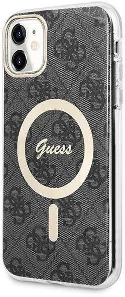 Guess Rinkinys GUBPN61H4EACSK Dėklas + Įkroviklis Apple iPhone 11 6.1″ juodos spalvos Hard Dėklas 4G Print MagSafe