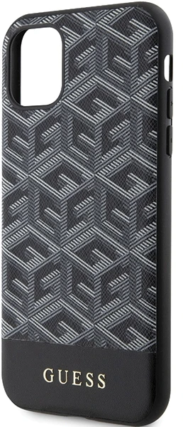 Guess GUHMN61HGCFSEK Apple iPhone 11 / Xr 6.1″ juodos spalvos kietas dėklas GCube Stripes MagSafe
