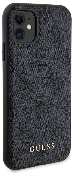 Dėklas „Guess GUBPM5N614GEMGK“ rinkinys, skirtas Apple iPhone 11 6.1“ kietam dėklui ir išorinei baterijai, 5000mAh, „MagSafe“ juodos spalvos 4G, metalinis, su rankena.