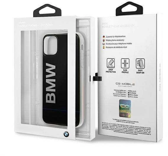 BMW BMHCN58PCUBBK Apple iPhone 11 Pro 5.8″ juodos spalvos kietas dėklas Signature Printed Logo