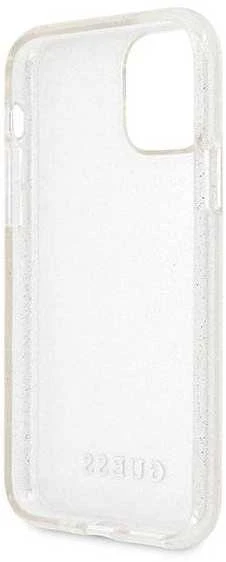 Dėklas GUESS HARD CASE GLITTER GUHCN58PCGLSI IPHONE 11 PRO Sidabrinis