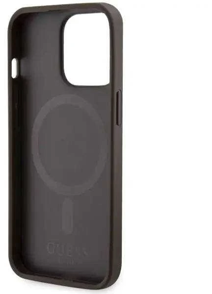 Guess GUHMN61P4RPSW Apple iPhone 11 / Xr rudos spalvos kietas dėklas 4G Printed Stripes MagSafe