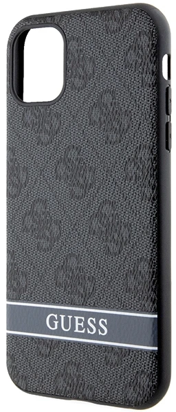 Guess GUHCN61P4SNK Apple iPhone 11 / Xr pilkas kietas dėklas 4G Stripe