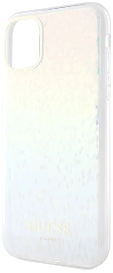 Guess GUHCN61HDECMI Apple iPhone 11 / Xr 6.1″ kietas dėklas IML Faceted Mirror Disco Iridescent