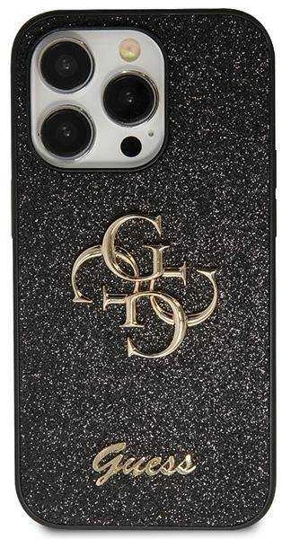 Guess GUHCN61HG4SGK Apple iPhone 11 / Xr 6.1″ juodos spalvos kietas dėklas Glitter Script Big 4G