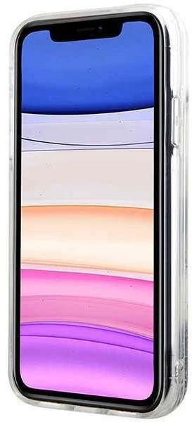 Karl Lagerfeld KLHCN61LNCHCS Apple iPhone 11/XR sidabrinis kietas dėklas Glitter Choupette Head