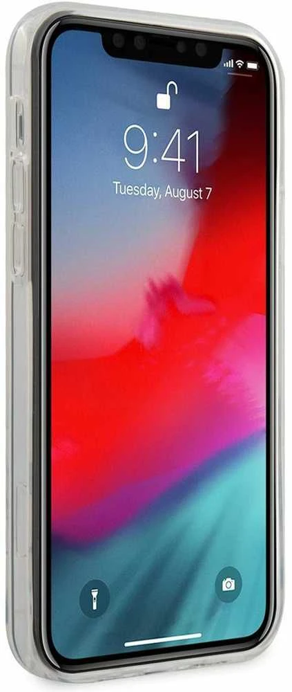 Guess GUHCP12M3D4GTR Apple iPhone 12/12 Pro 6,1″ skaidrus kietas dėklas 4G 3D Pattern Collection