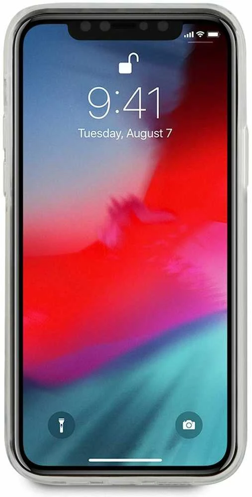 Guess GUHCP12M3D4GTR Apple iPhone 12/12 Pro 6,1″ skaidrus kietas dėklas 4G 3D Pattern Collection