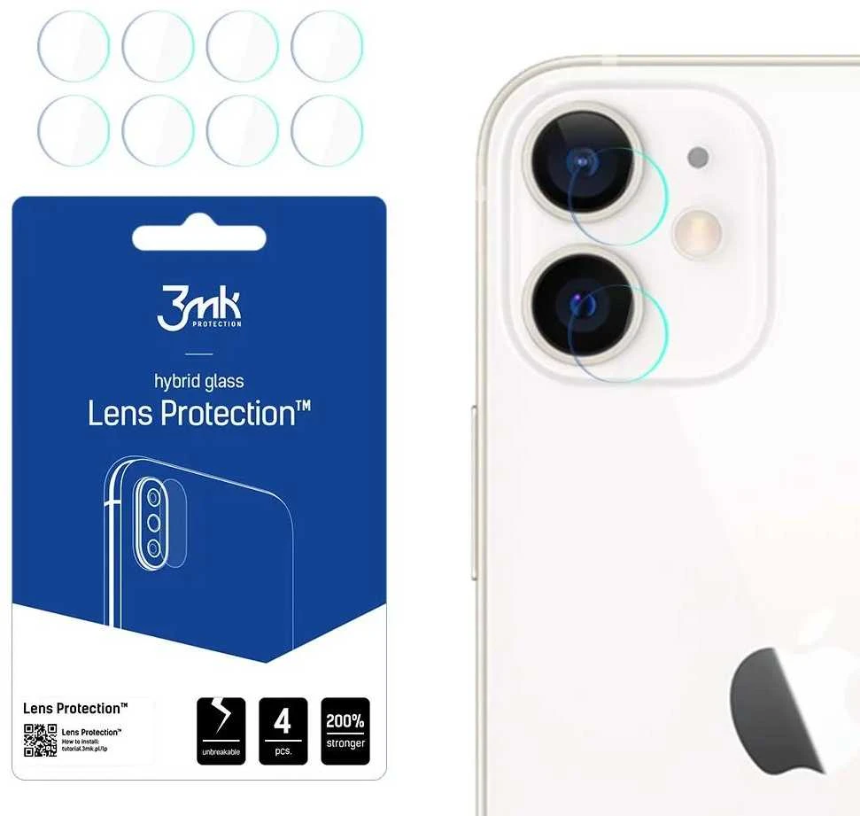 LCD apsauginė plėvelė kamerai 3MK Flexible Glass Lens Apple iPhone 12