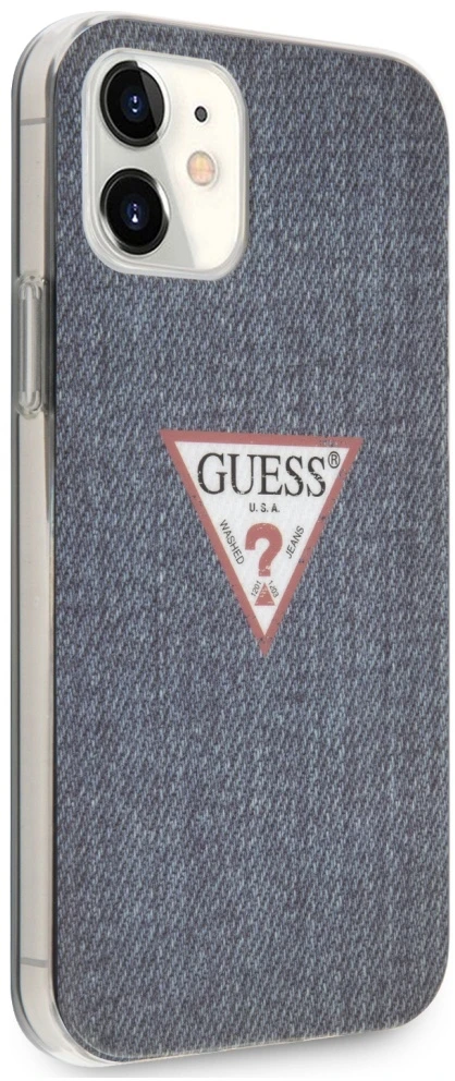 Guess GUHCP12SPCUJULDB Apple iPhone 12 mini 5,4″ dark mėlynas kietas dėklas Jeans Collection