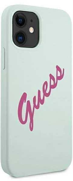 Guess GUHCP12SLSVSBF Apple iPhone 12 mini 5,4″ mėlynas fuschia kietas dėklas Silicone Vintage