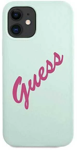 Guess GUHCP12SLSVSBF Apple iPhone 12 mini 5,4″ mėlynas fuschia kietas dėklas Silicone Vintage