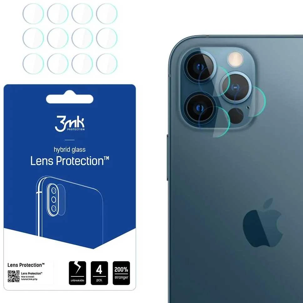 LCD apsauginė plėvelė kamerai 3MK Flexible Glass Lens Apple iPhone 12 Pro