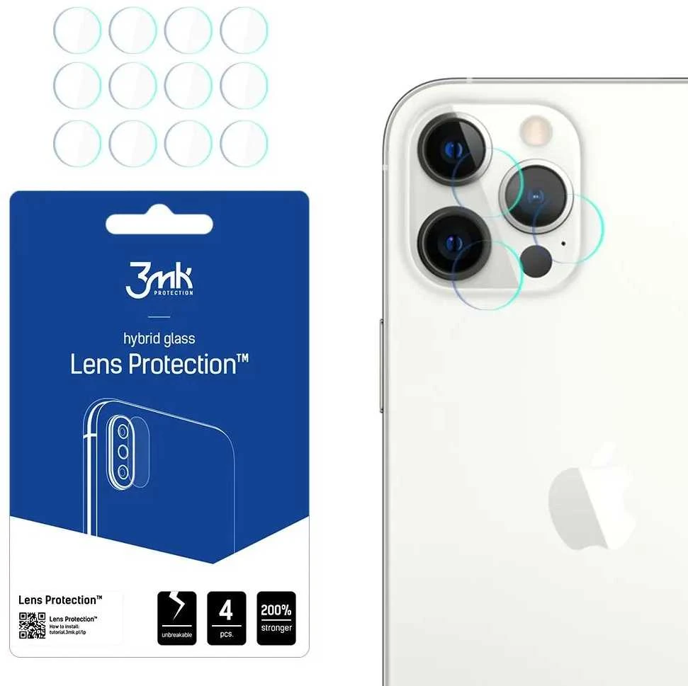 LCD apsauginė plėvelė kamerai 3MK Flexible Glass Lens Apple iPhone 12 Pro Max