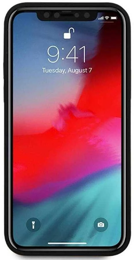 Guess dėklas skirtas iPhone 12 Pro Max 6,7 GUHCP12LVSATMLRE raudonas kietas dėklas Saffiano