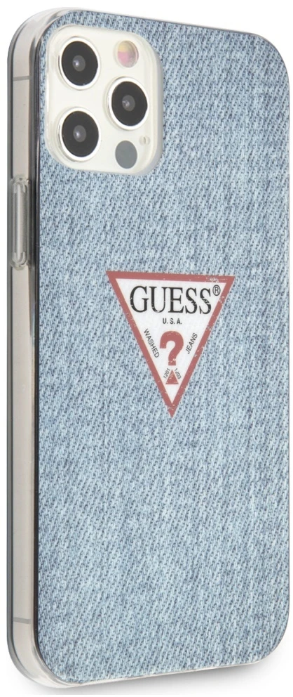 Dėklas GUESS HARD CASE JEANS COLLECTION IPHONE 12 PRO MAX LIGHT Mėlynas