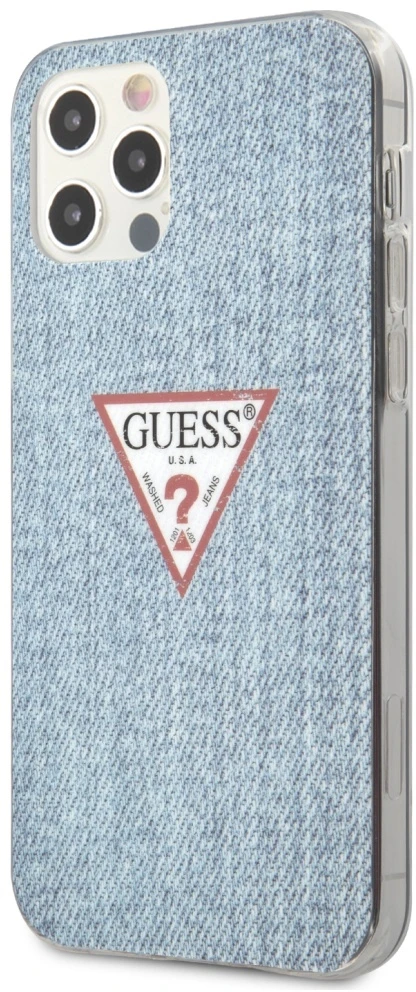 Dėklas GUESS HARD CASE JEANS COLLECTION IPHONE 12 PRO MAX LIGHT Mėlynas