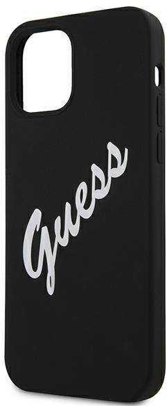 Apple iPhone 12 Pro Max Guess dėklas silikoninis Vintage (GUHCP12LLSVSBW) juodos spalvos