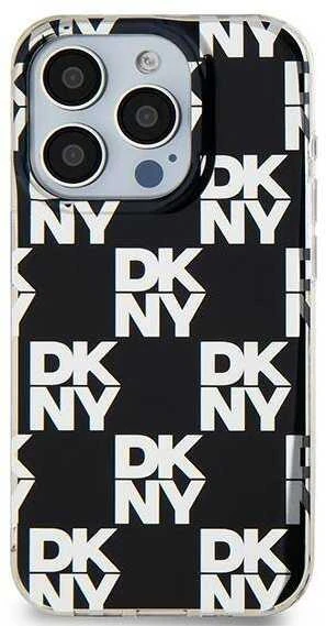 DKNY DKHCP15SHDLCEK Apple iPhone 15 14 13 6.1 inch juodos spalvos kietas dėklas IML Checkered Mono Pattern