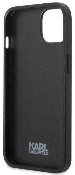 Karl Lagerfeld KLHCP13MPMNIKPI iPhone 13/ 14 / 15 6,1″ kietas dėklas red Monogram Ikonik Patch